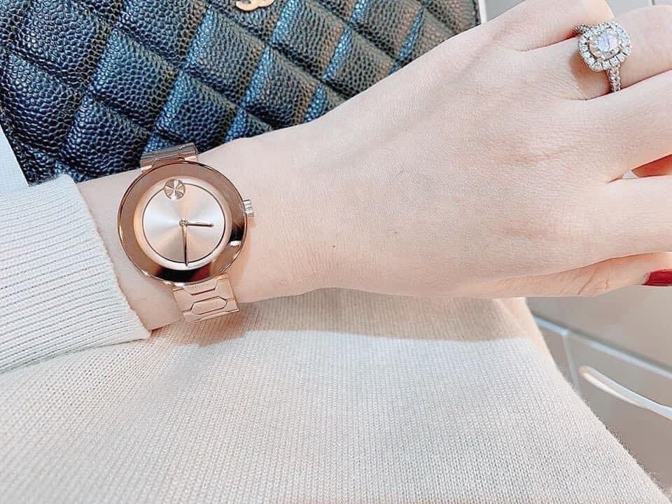 Movado Bold Rose Gold Dial Rose Gold Steel Strap Watch for Women - 3600387 Buy Now By Movado