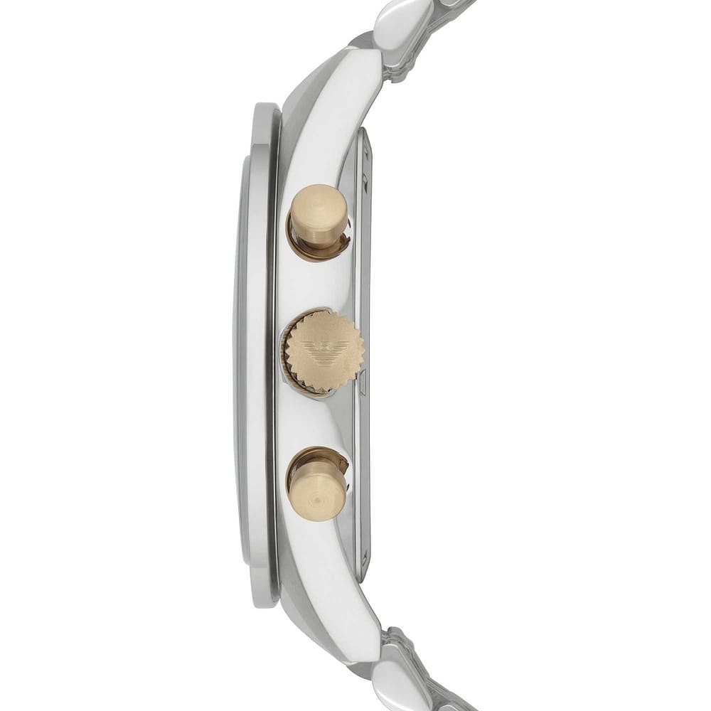 Emporio Armani Tazio Chronograph Blue Dial Two Tone Stainless Steel Watch For Men - AR6088 Buy Now By Emporio Armani