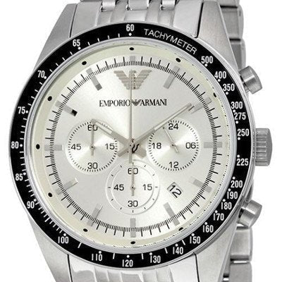 Emporio Armani Sportivo Chronograph Silver Dial Silver Steel Strap Watch For Men - AR6073 Buy Now By Emporio Armani