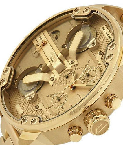 Diesel Mr Daddy 2.0 Chronograph Gold Dial Gold Steel Strap Watch For Men - DZ7399 Buy Now By Diesel