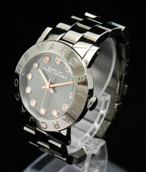 Marc Jacobs Rock Crystal Grey Dial Grey Steel Strap Watch for Women - MBM8596 Buy Now By Marc Jacobs