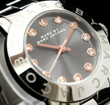 Marc Jacobs Rock Crystal Grey Dial Grey Steel Strap Watch for Women - MBM8596 Buy Now By Marc Jacobs