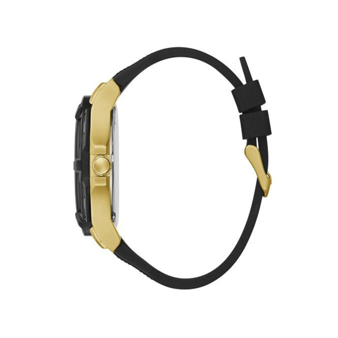 Guess Genesis Chronograph Black Dial Black Silicone Strap Watch For Men - GW0100G1 Buy Now By Guess