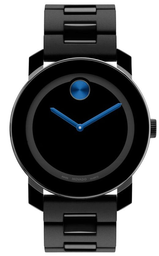 Movado Bold TR90 Black Dial Black Steel Strap Watch for Men - 3600099 Buy Now By Movado
