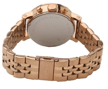 Fossil Boyfriend Chronograph Brown Dial Rose Gold Steel Strap Watch for Women - ES3494 Buy Now By Fossil
