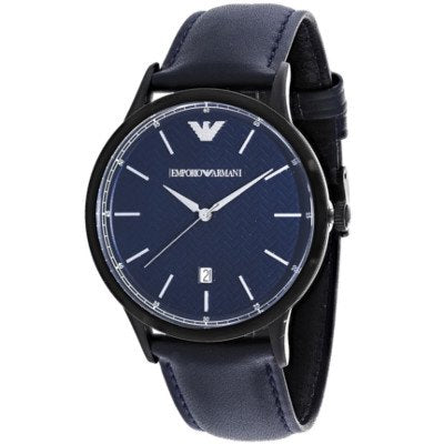 Emporio Armani Renato Blue Dial Blue Leather Strap Watch For Men - AR2479 Buy Now By Emporio Armani