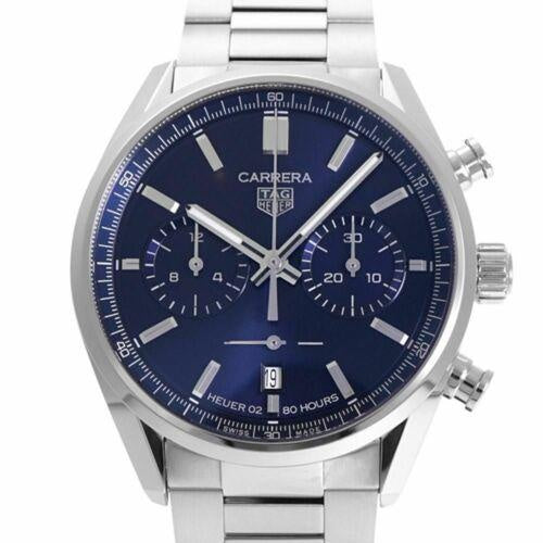 Tag Heuer Carrera Chronograph Blue Dial Silver Steel Strap Watch for Men - CBN2011.BA0642 Buy Now By Tag Heuer