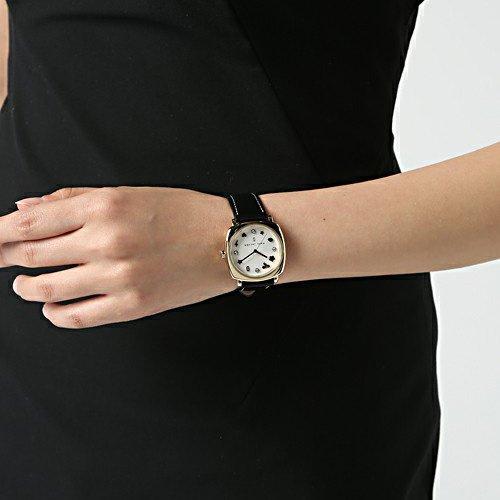 Marc Jacobs Mandy White Dial Black Leather Strap Watch for Women - MJ1564 Buy Now By Marc Jacobs