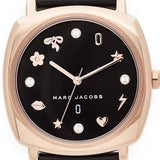 Marc Jacobs Mandy Black Dial Black Leather Strap Watch for Women - MJ1565 Buy Now By Marc Jacobs