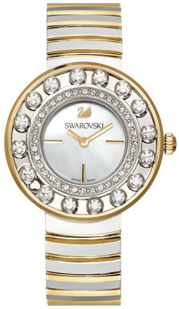 Swarovski Lovely Crystals Mother of Pearl Dial Two Tone Steel Strap Watch for Women - 1187022 Buy Now By Swarovski