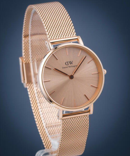 Daniel Wellington Petite Rose Gold Dial Rose Gold Mesh Bracelet Watch For Women - DW00100471 Buy Now By Daniel Wellington