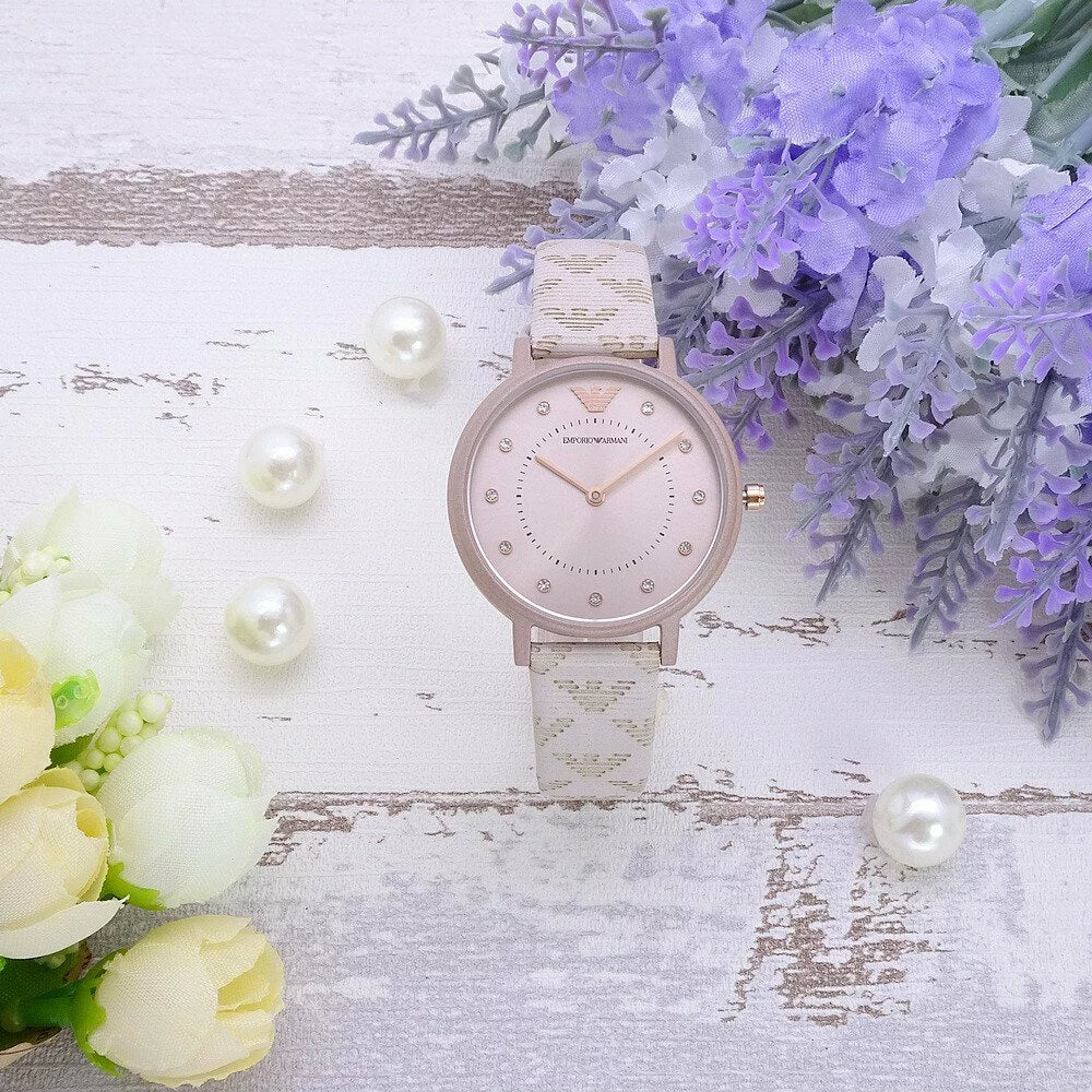 Emporio Armani Kappa Quartz Rose Gold Dial Pink Leather Strap Watch For Women - AR11010 Buy Now By Emporio Armani