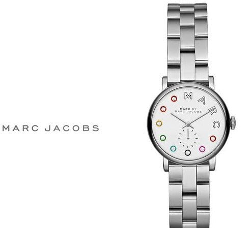 Marc Jacobs Baker Dexter White Dial Silver Steel Strap Watch for Women - MBM3423 Buy Now By Marc Jacobs