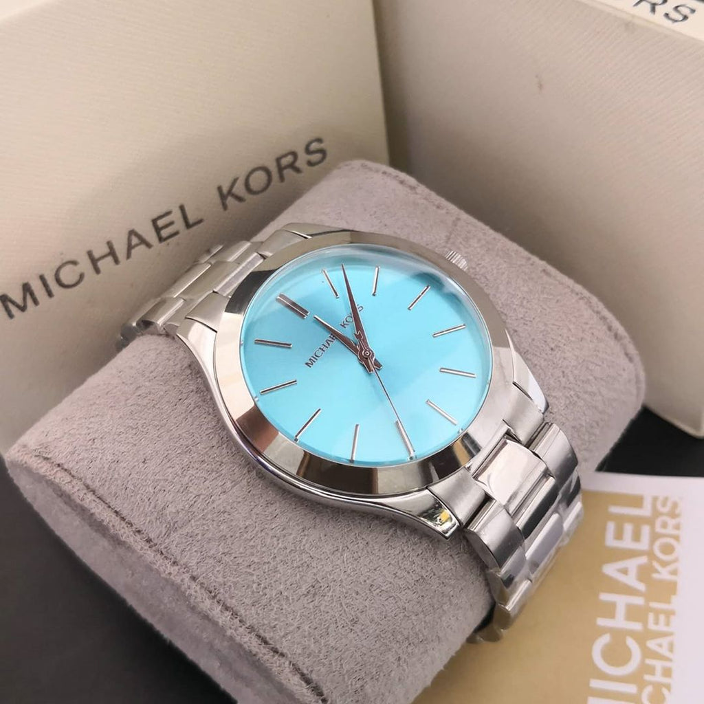 Michael Kors Runway Blue Dial Silver Steel Strap Watch for Women - MK3292 Buy Now By Michael Kors