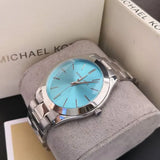 Michael Kors Runway Blue Dial Silver Steel Strap Watch for Women - MK3292 Buy Now By Michael Kors