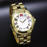 Marc Jacobs Rivera White Dial Gold Steel Strap Watch for Women - MBM3137 Buy Now By Marc Jacobs