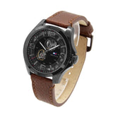 Tommy Hilfiger Bruce Automatic Black Dial Brown Leather Strap Watch for Men - 1791280 Buy Now By Tommy Hilfiger