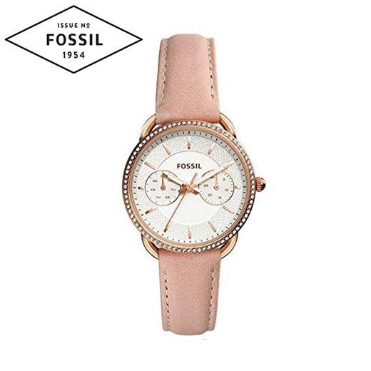 Fossil Tailor Quartz White Dial Pink Leather Strap Watch for Women - ES4393 Buy Now By Fossil