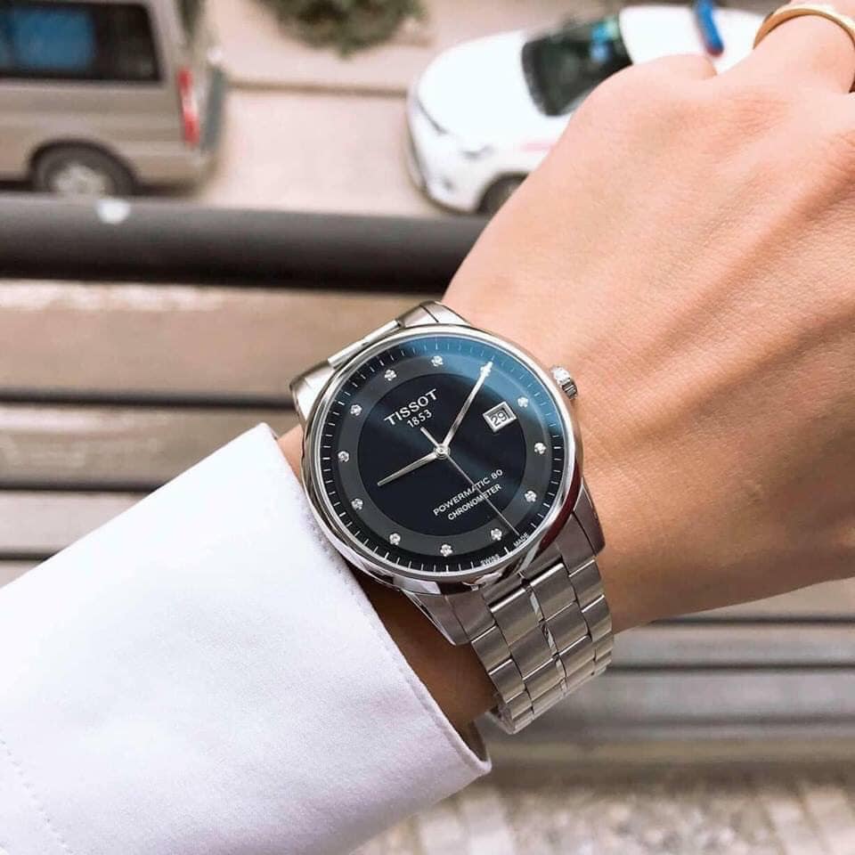 Tissot T Classic Luxury Powermatic 80 Black Dial Silver Steel Strap Watch For Men - T086.408.11.056.00 Buy Now By Tissot