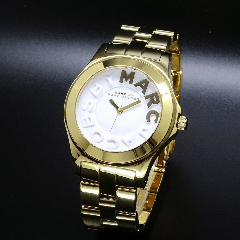 Marc Jacobs Rivera White Dial Gold Steel Strap Watch for Women - MBM3134 Buy Now By Marc Jacobs