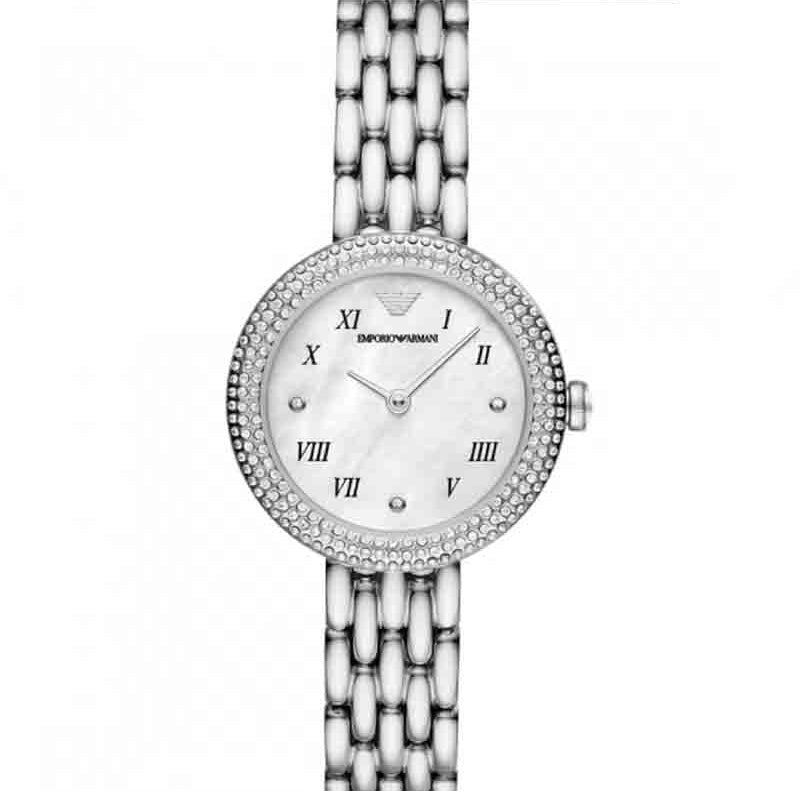 Emporio Armani Rosa Quartz White Dial Silver Steel Strap Watch For Women - AR11354 Buy Now By Emporio Armani
