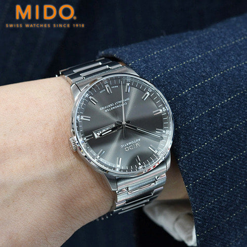 Mido Commander II Automatic Chronometer Grey Dial Silver Steel Strap Watch For Men - M021.431.11.061.00 Buy Now By Mido