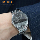 Mido Commander II Automatic Chronometer Grey Dial Silver Steel Strap Watch For Men - M021.431.11.061.00 Buy Now By Mido