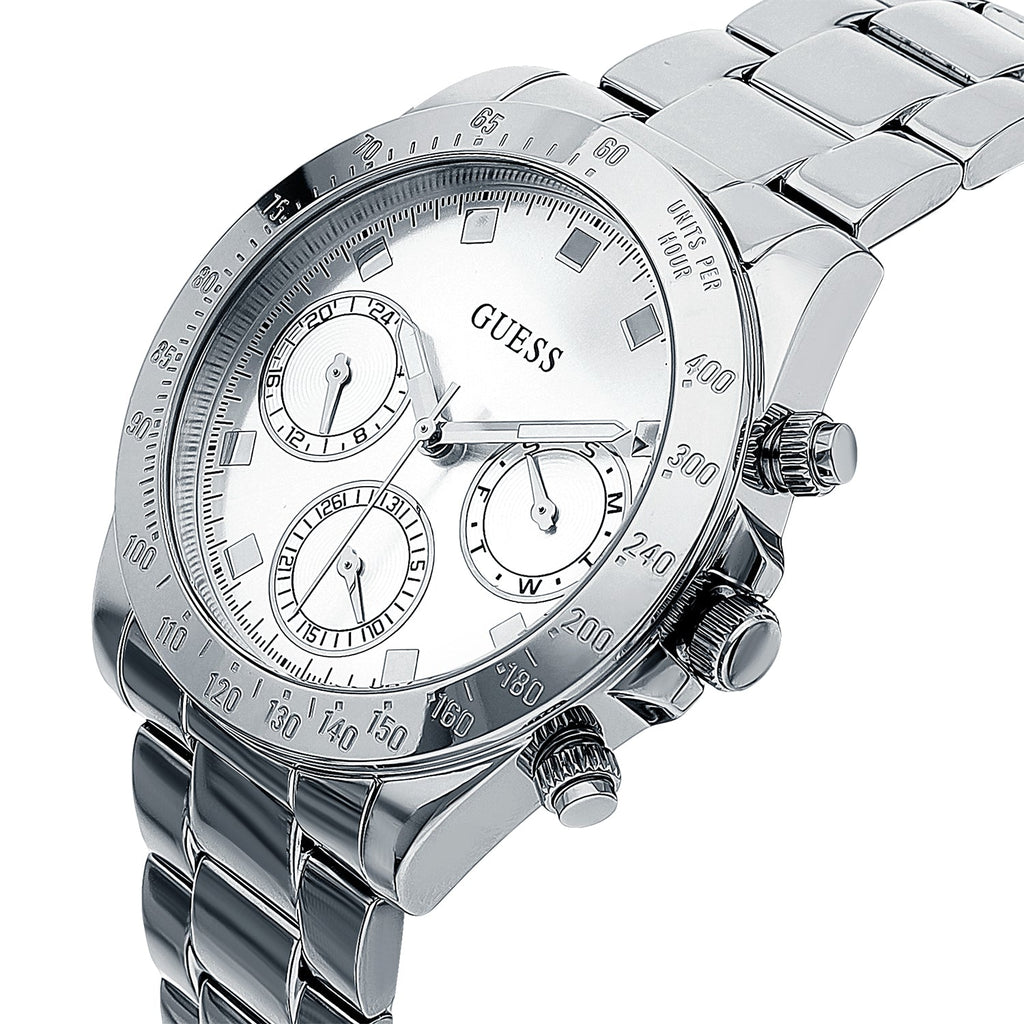 Guess Eclipse Multi Function Silver Dial Silver Steel Strap Watch for Women - GW0314L1 Buy Now By Guess
