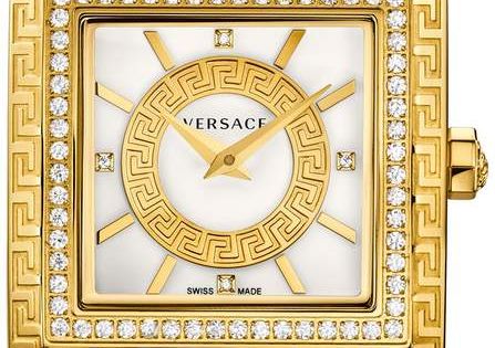 Versace DV25 Diamonds White Dial White Leather Strap Watch For Women - VQF060015 Buy Now By Versace