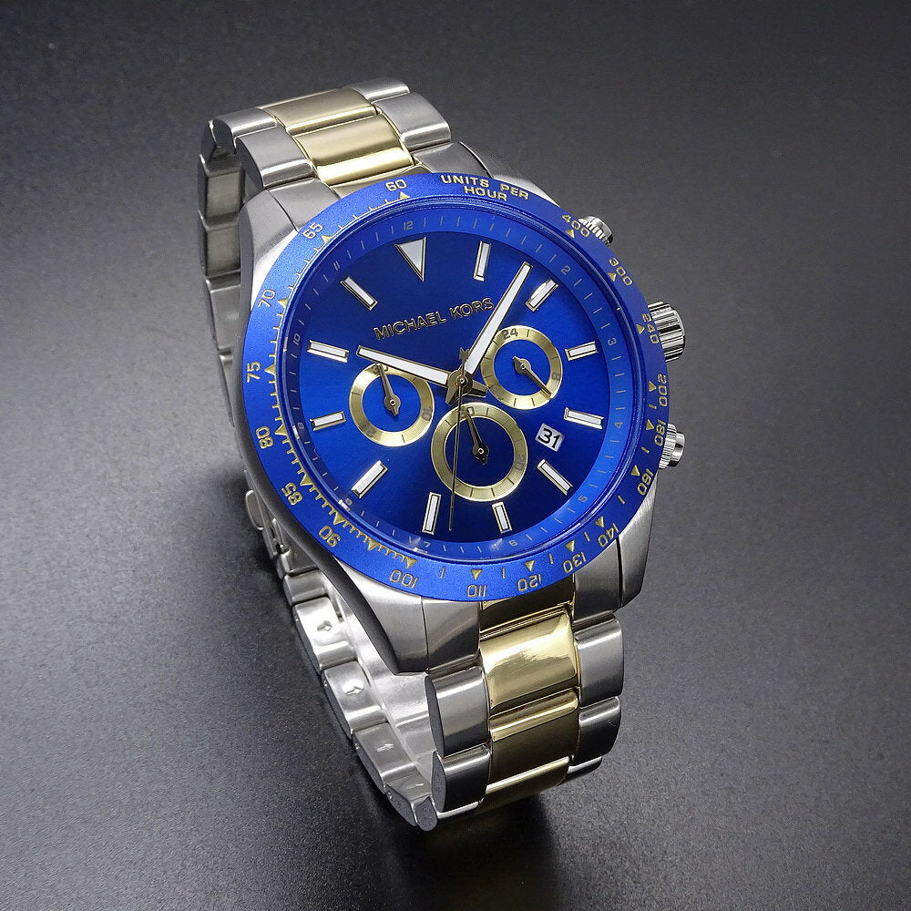 Michael Kors Layton Chronograph Blue Dial Two Tone Steel Strap Watch For Men - MK8825 Buy Now By Michael Kors