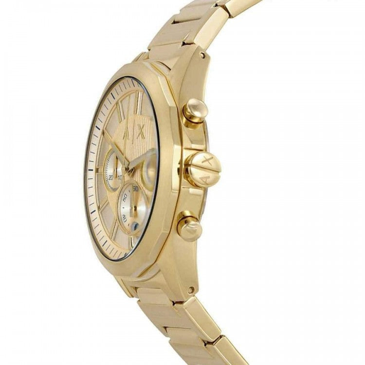 Armani Exchange Drexler Chronograph Gold Dial Gold Steel Strap Watch For Men - AX2602 Buy Now By Armani Exchange