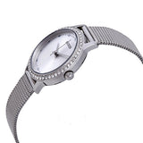 Guess Chelsea Mother of Pearl White Dial Silver Mesh Strap Watch For Women - W0647L1 Buy Now By Guess