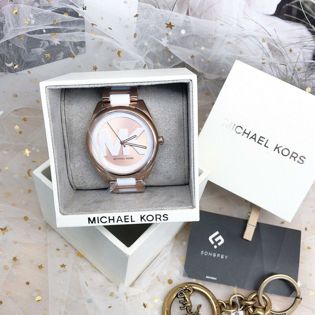 Michael Kors Janelle Three Hand Rose Gold Dial Two Tone Steel Strap Watch For Women - MK7134 Buy Now By Michael Kors