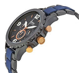 Fossil Nate Chronograph Blue Dial Two Tone Steel Strap Watch for Men - JR1494 Buy Now By Fossil