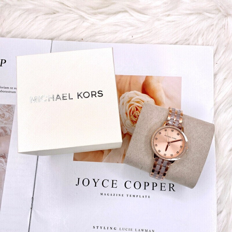 Michael Kors Melissa Analog Rose Gold Dial Rose Gold Steel Strap Watch For Women - MK4396 Buy Now By Michael Kors