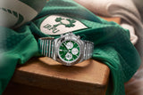 Breitling Chronomat B01 42 Six Nations Ireland Green Dial Silver Steel Strap Watch for Men - AB0134A91L1A1 Buy Now By Breitling
