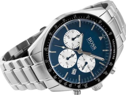 Hugo Boss Chronograph Blue Dial Silver Steel Strap Watch for Men - 1513630 Buy Now By Hugo Boss