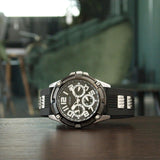 Guess Delta Black Dial Black Silicone Strap Watch for Men - GW0051G1 Buy Now By Guess