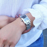 Emporio Armani Classic Black Dial Silver Stainless Steel Watch For Women - AR0157 Buy Now By Emporio Armani