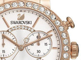 Swarovski Citra Sphere Chrono White Dial White Leather Strap Watch for Women - 5080602 Buy Now By Swarovski