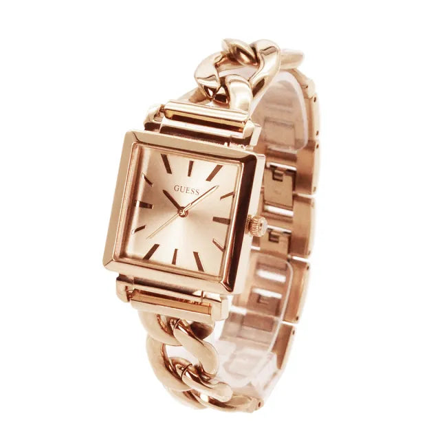 Guess Vanity Rose Gold Dial Rose Gold Steel Strap Watch for Women - W1029L3 Buy Now By Guess