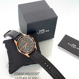 Coach Sullivan Chronograph Black Dial Black Leather Strap Watch for Men - 14602087 Buy Now By Coach