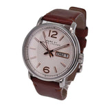 Marc Jacobs Fergus White Dial Brown Leather Strap Watch for Men - MBM5080 Buy Now By Marc Jacobs