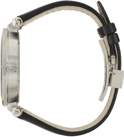 Versace Greca Sport Quartz Black Dial Black Leather Strap Watch For Men - VEZ300221 Buy Now By Versace