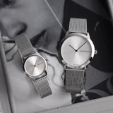 Calvin Klein Minimal White Dial Silver Mesh Bracelet Watch for Women - K3M231Y6 Buy Now By Calvin Klein