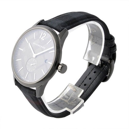 Burberry The Classic Round Horseferry Black Dial Black Leather Strap Watch for Men - BU10010 Buy Now By Burberry