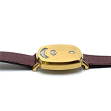 Gucci Grip Quartz Yellow Gold Dial Maroon Leather Strap Watch For Women - YA157405 Buy Now By Gucci