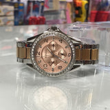 Fossil Riley Multifunction Rose Gold Dial Two Tone Steel Strap Watch for Women - ES4145 Buy Now By Fossil