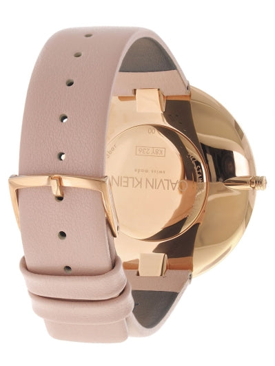 Calvin Klein Full Moon Silver Dial Pink Leather Stap Watch for Women - K8Y236Z6 Buy Now By Calvin Klein