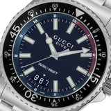 Gucci Dive Quartz Black Dial Silver Steel Strap Watch For Men - YA136212 Buy Now By Gucci